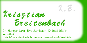 krisztian breitenbach business card